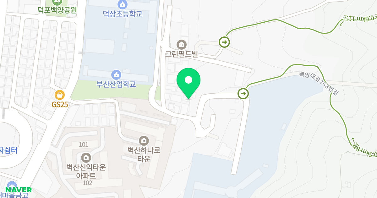 주건축물 제A동 위치 지도 - 부산광역시 사상구 백양대로768번길 93