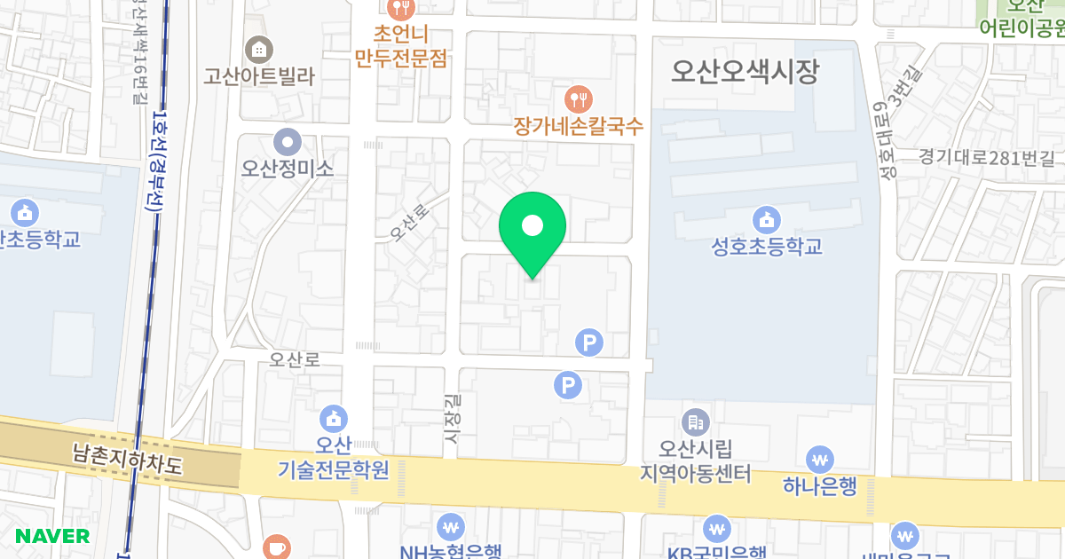 (861-3) 위치 지도 - 경기도 오산시 시장길 12-4