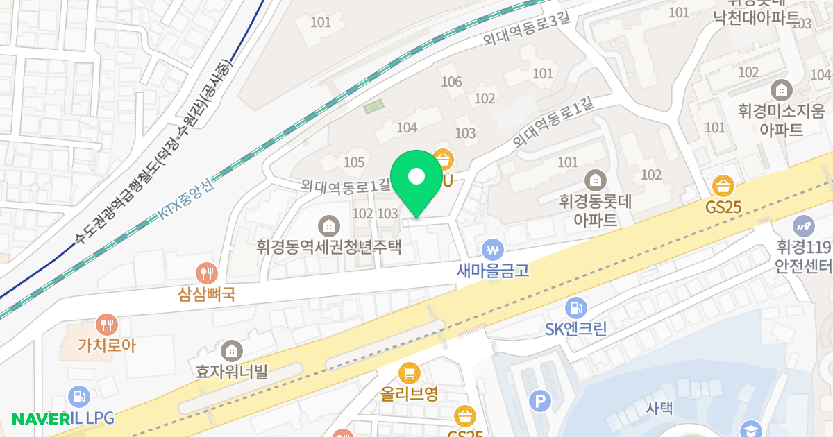 맥스타워 위치 지도 - 서울특별시 동대문구 망우로21길 20