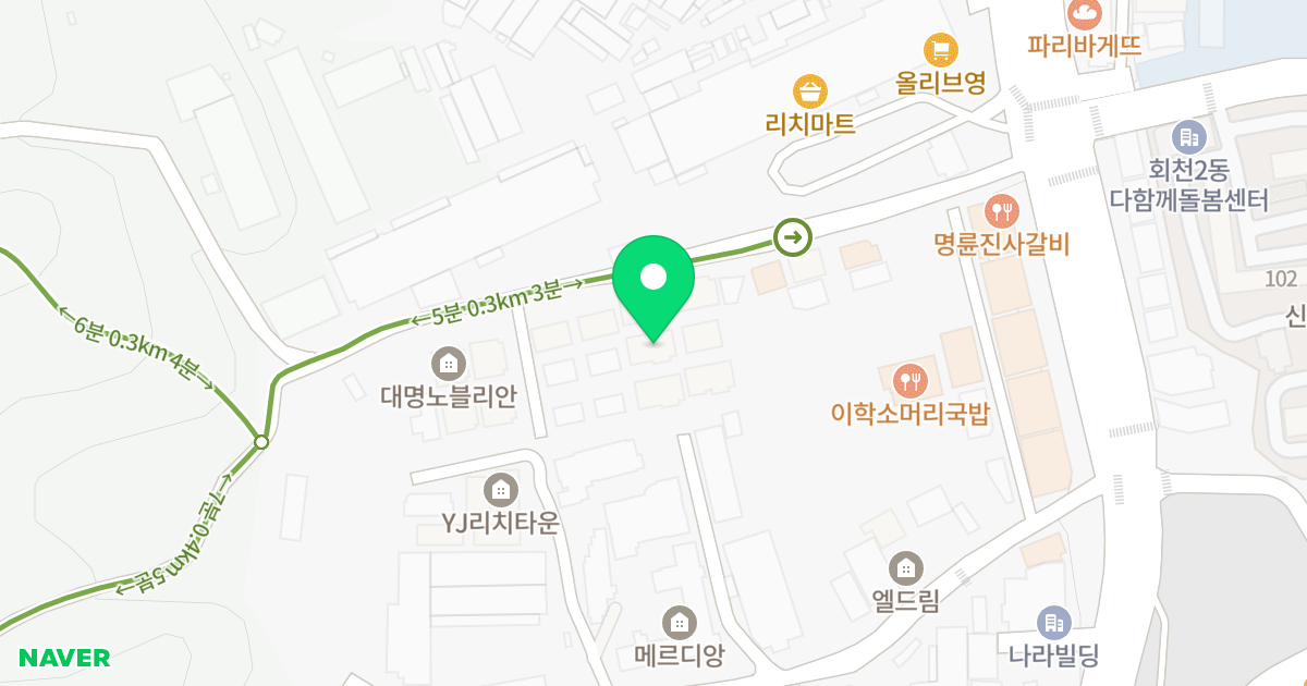 행복마을 위치 지도 - 경기도 양주시 평화로1413번길 35