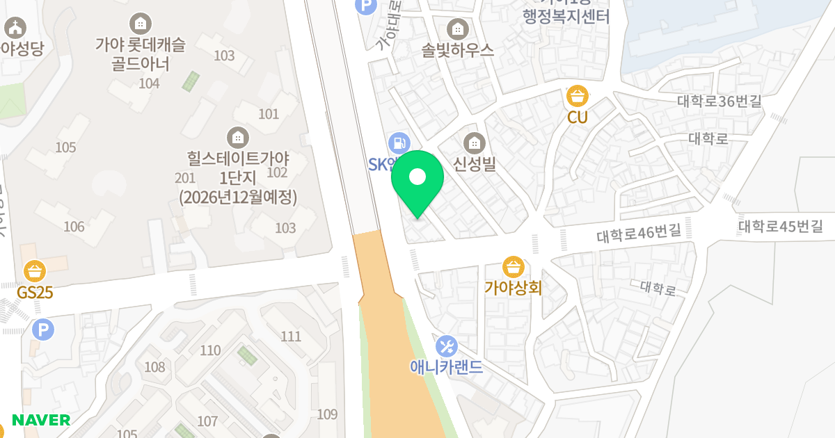 신성오피스텔2 위치 지도 - 부산광역시 부산진구 대학로46번길 38-7
