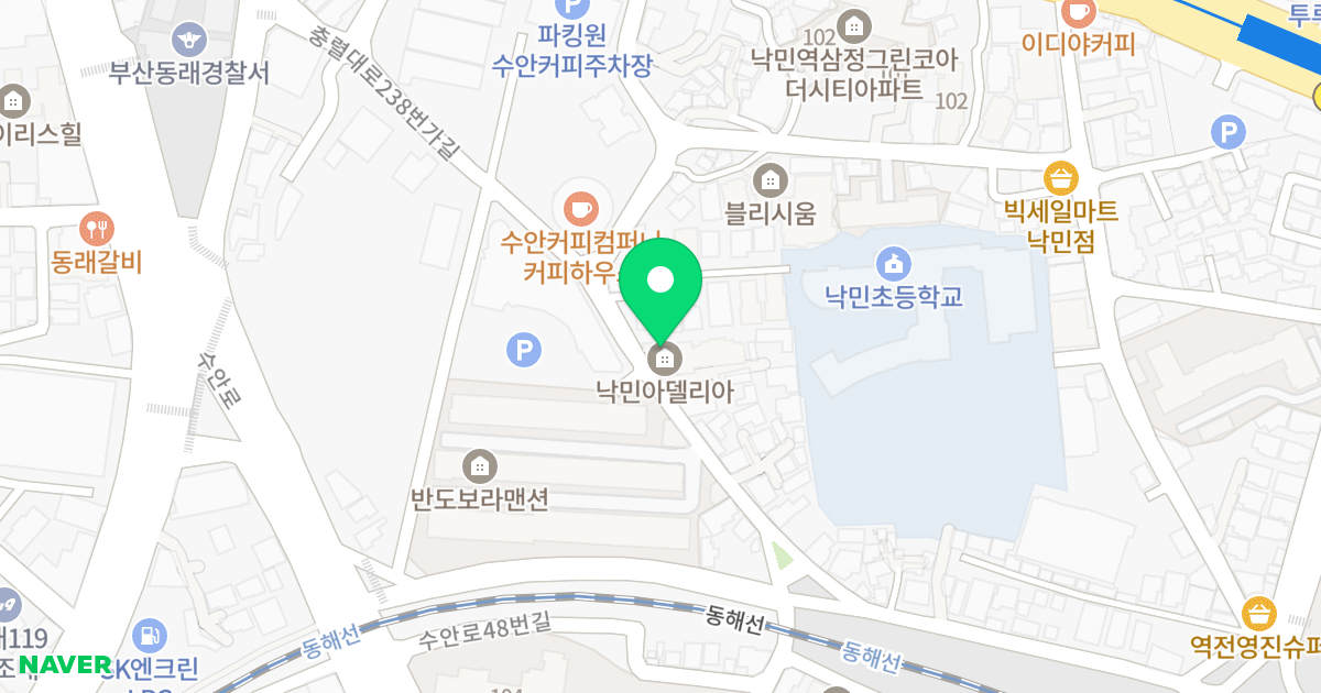 아델리아 위치 지도 - 부산광역시 동래구 충렬대로238번가길 49-5