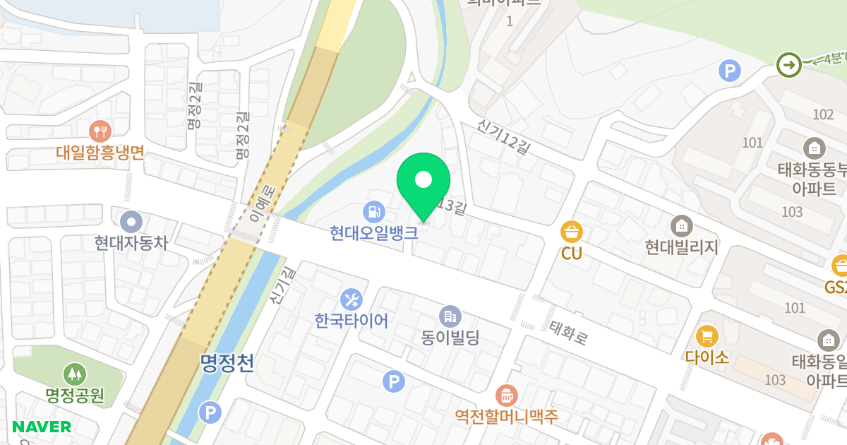 버들채 위치 지도 - 울산광역시 중구 태화로 163