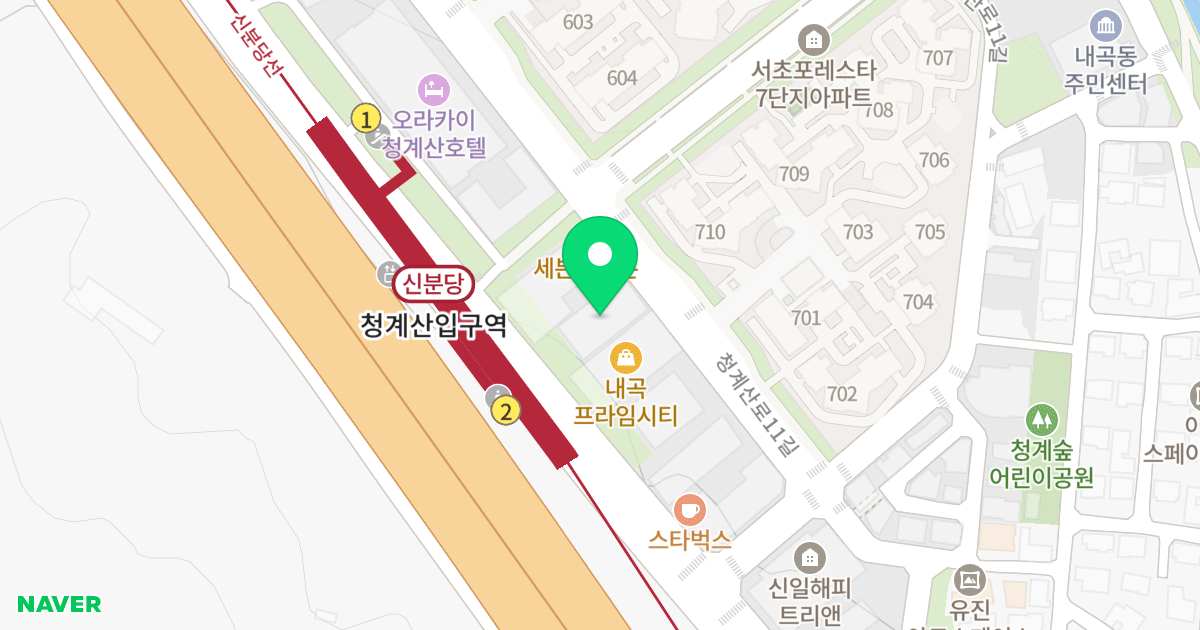 서초메트하임 위치 지도 - 서울특별시 서초구 청계산로 193