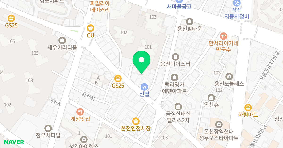 금정산 태진팰리스 위치 지도 - 부산광역시 금정구 온천장로125번길 48