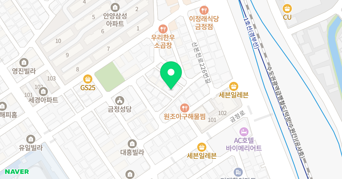 우진아트리움 위치 지도 - 경기도 군포시 산본천로226번안길 12