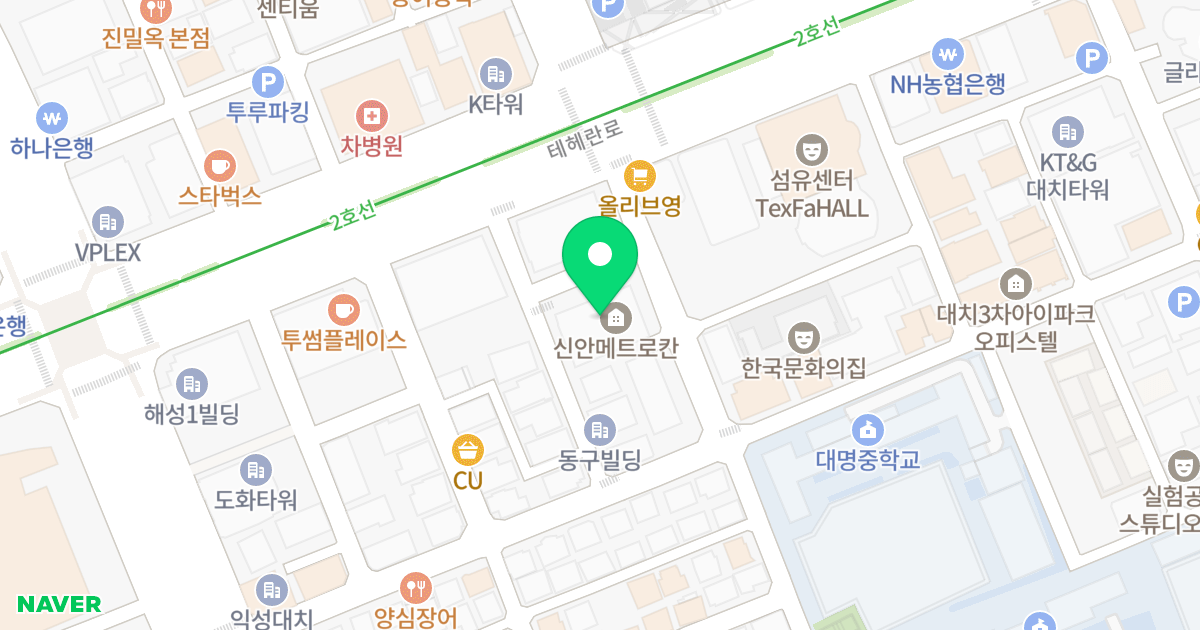 신안메트로칸 위치 지도 - 서울특별시 강남구 테헤란로88길 10