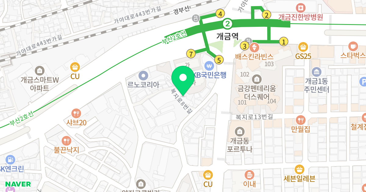 강남포레 위치 지도 - 부산광역시 부산진구 복지로8번길 10