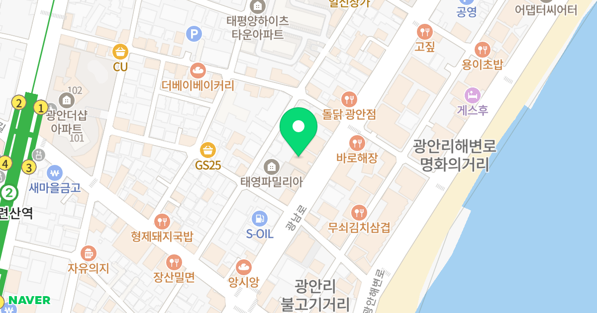글로벌하일타운 위치 지도 - 부산광역시 수영구 광남로 89