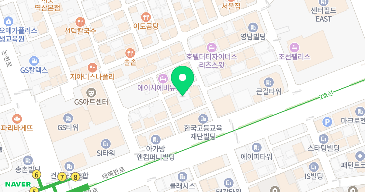 이지마루 역삼 위치 지도 - 서울특별시 강남구 테헤란로27길 8-14