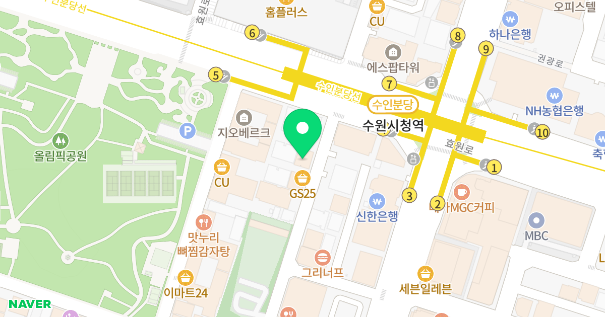 (1013-13) 위치 지도 - 경기도 수원시 권선구 효원로266번길 10