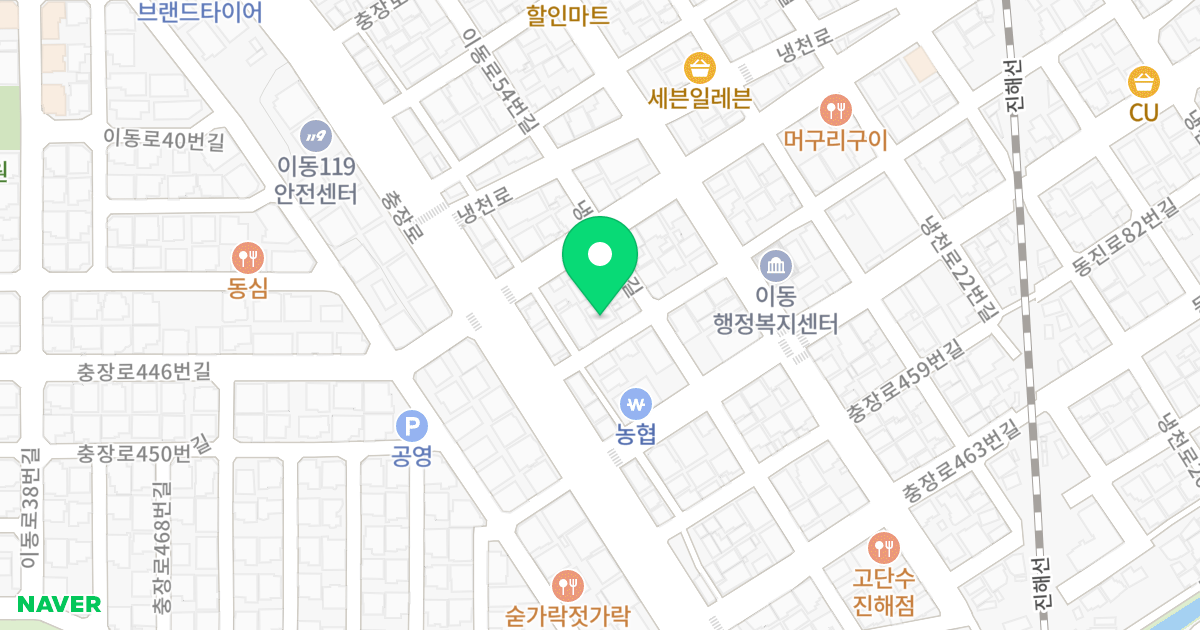 주건축물제1동(62-42) 위치 지도 - 경상남도 창원시 진해구 충장로449번길 5