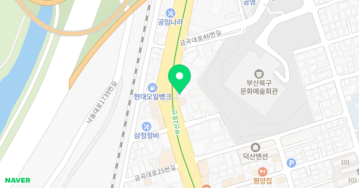 스마일오피스텔 위치 지도 - 부산광역시 북구 금곡대로 38