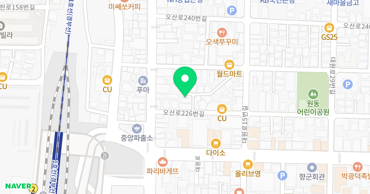 프라다온 위치 지도 - 경기도 오산시 오산로226번길 5-1
