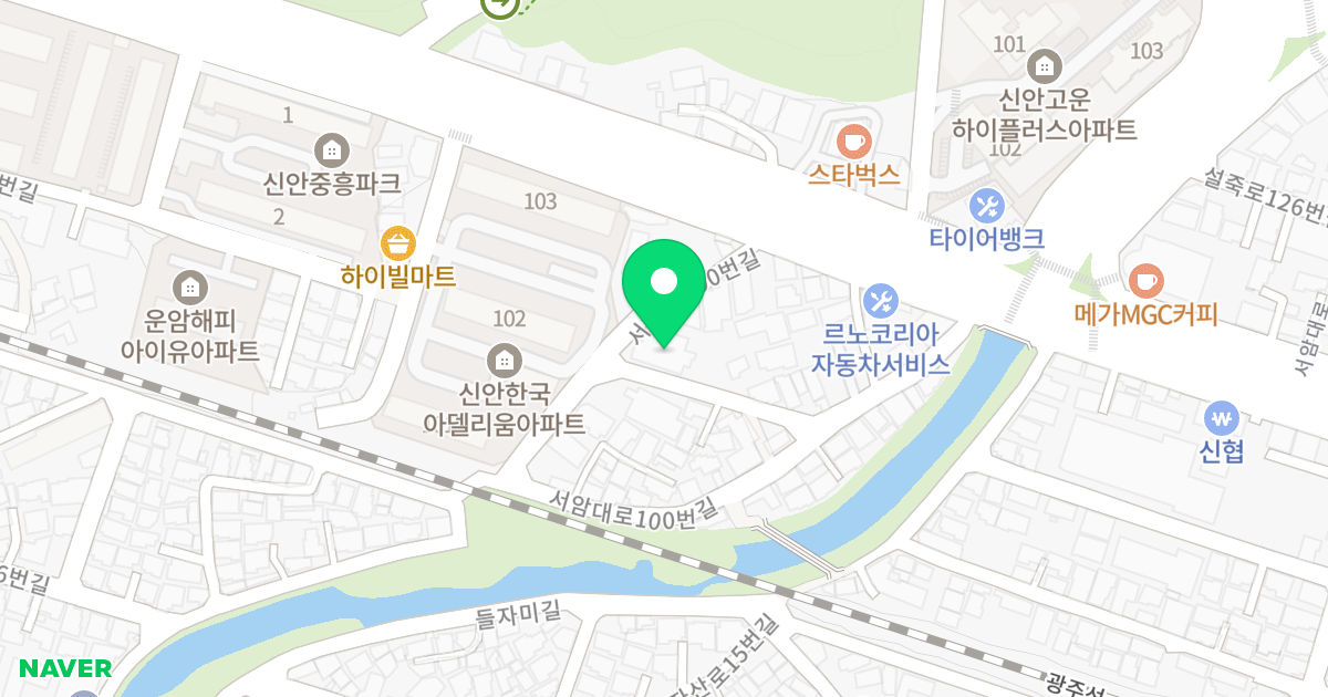 (353-16) 위치 지도 - 광주광역시 북구 서암대로90번길 15