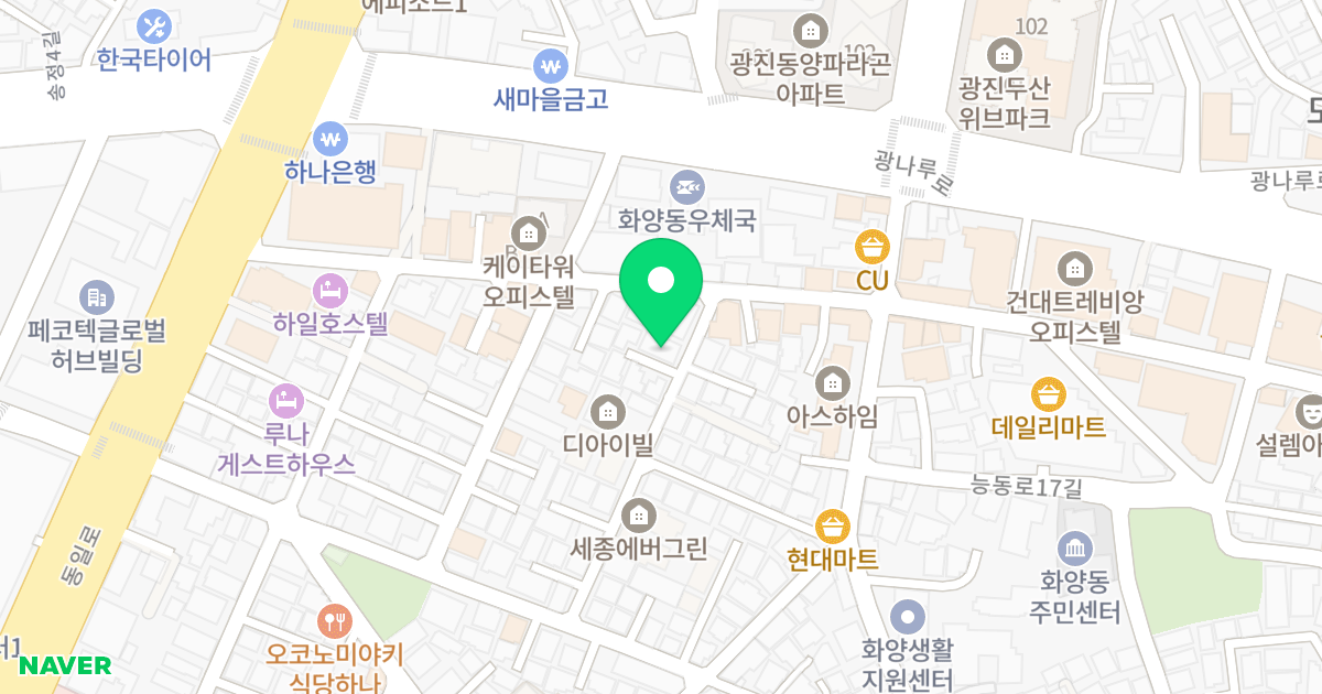(19-2) 위치 지도 - 서울특별시 광진구 광나루로16길 6
