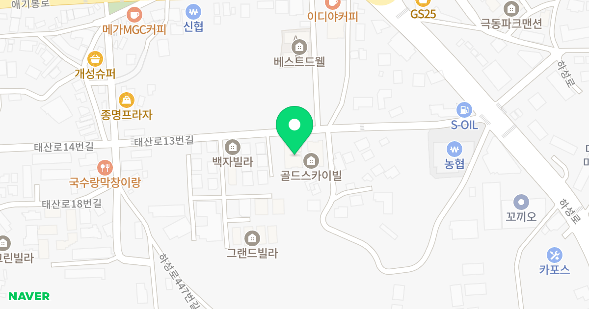 골드스카이빌 위치 지도 - 경기도 김포시 하성면 태산로13번길 36