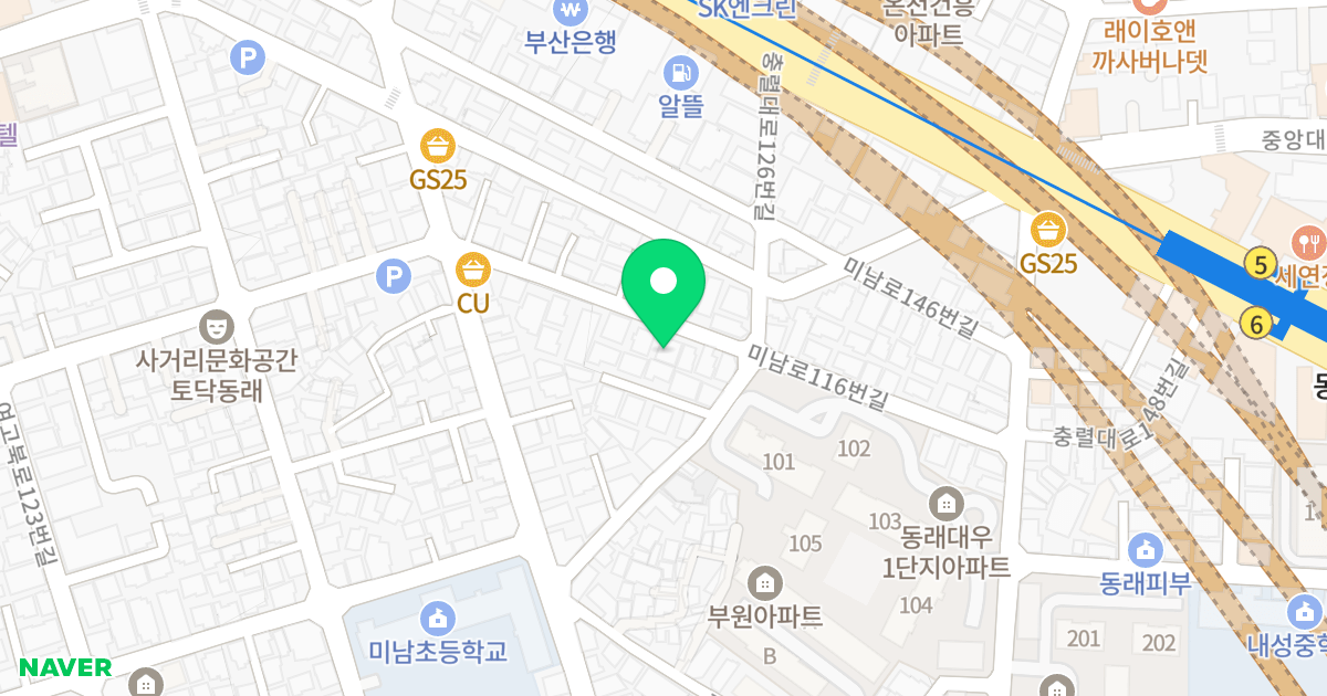 태일하우스 위치 지도 - 부산광역시 동래구 미남로116번길 82