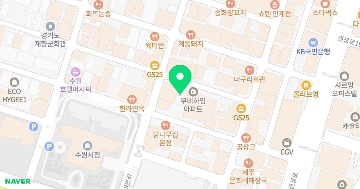 (1043-14) 위치 지도 - 경기도 수원시 팔달구
