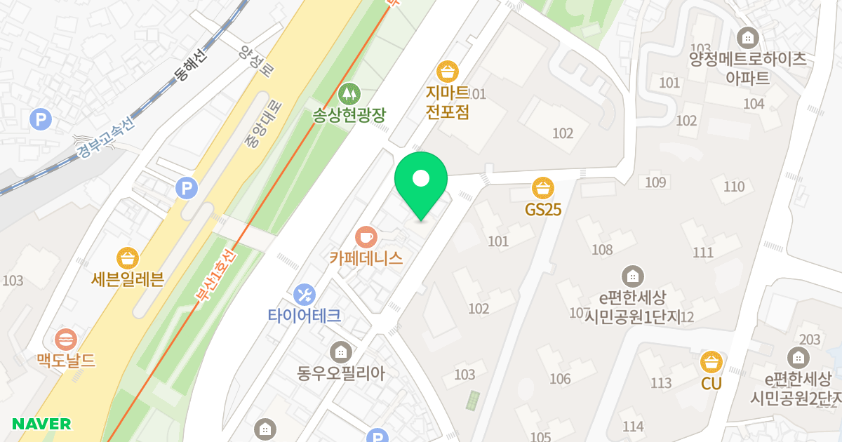 천우 스카이 뷰 1차 위치 지도 - 부산광역시 부산진구