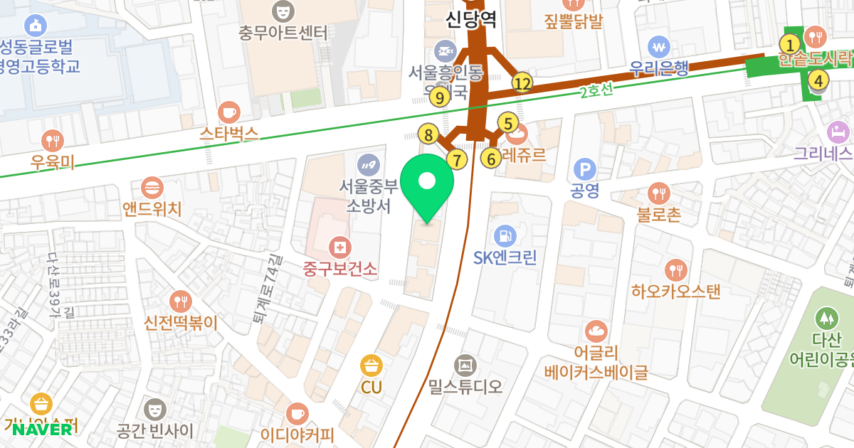 홍순빌딩 위치 지도 - 서울특별시 중구 다산로 241