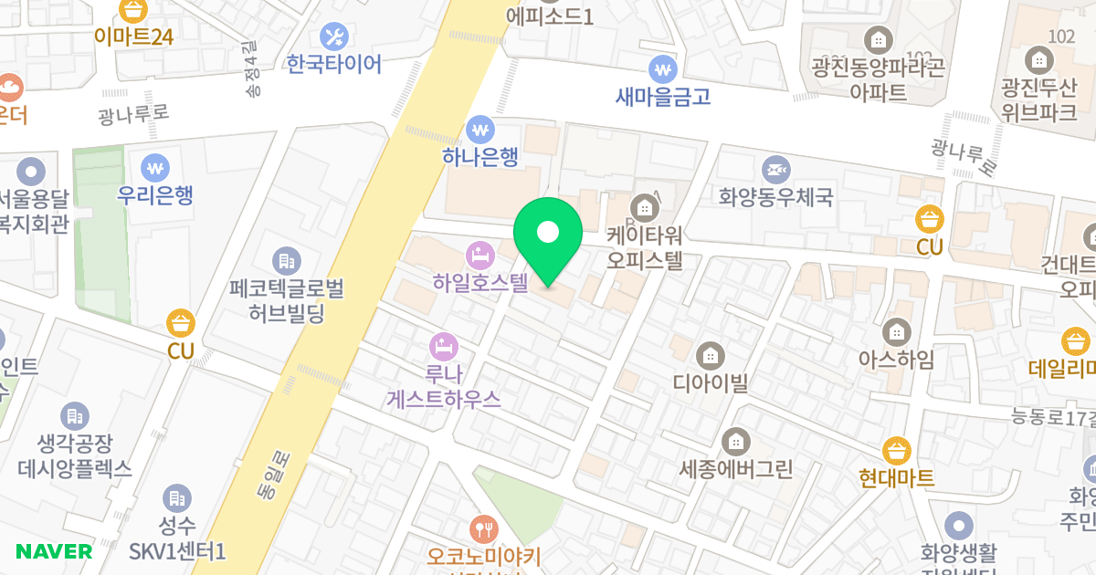 (20-3) 위치 지도 - 서울특별시 광진구