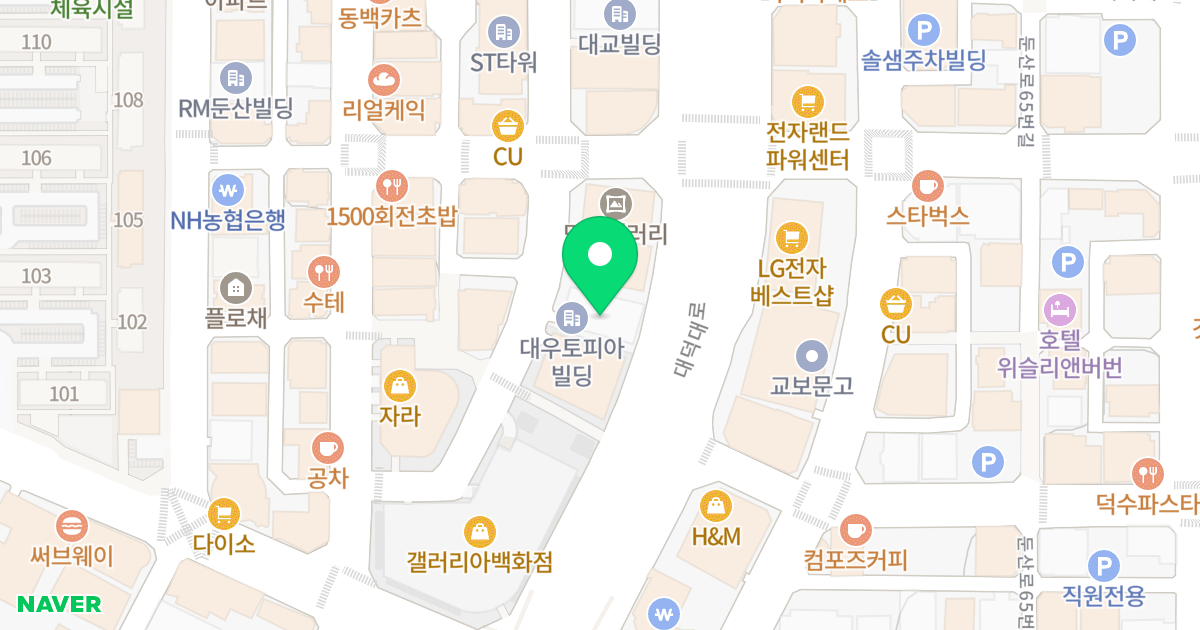 (1033) 위치 지도 - 대전광역시 서구 대덕대로 223