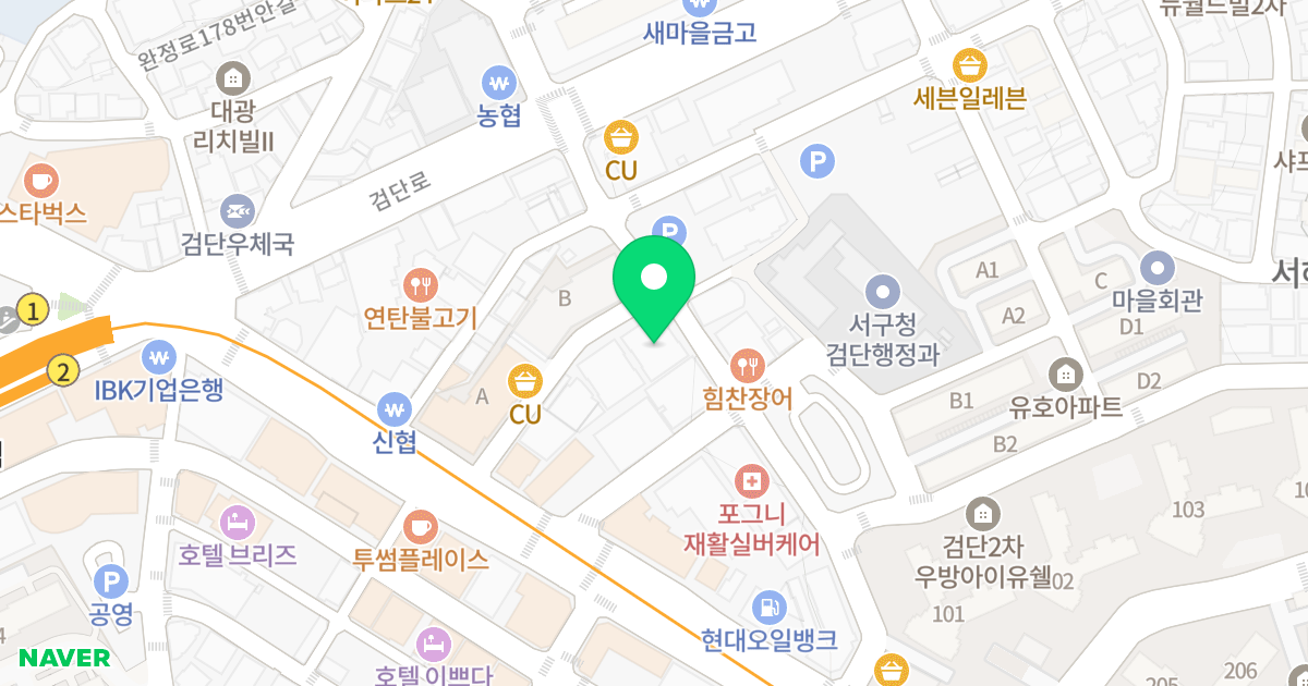 클라우스 위치 지도 - 인천광역시 서구