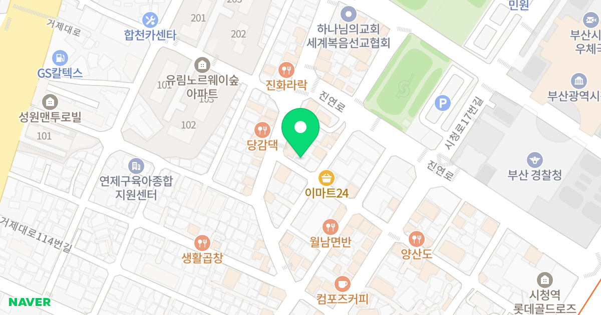 케이하우스 위치 지도 - 부산광역시 부산진구