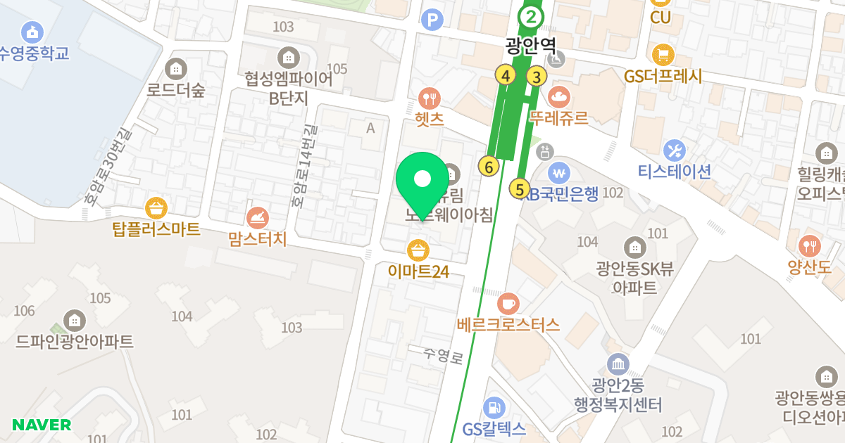 월드파크 위치 지도 - 부산광역시 수영구 장대골로7번길 51