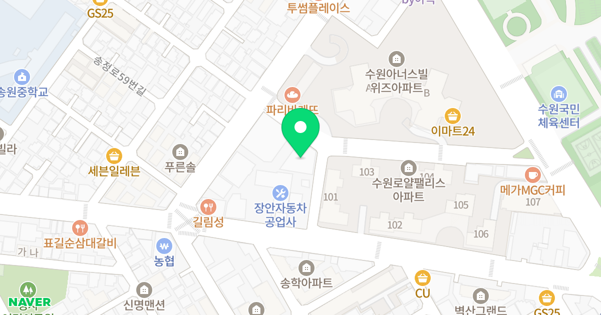 쵸이스파크 위치 지도 - 경기도 수원시 장안구 송원로14번길 12