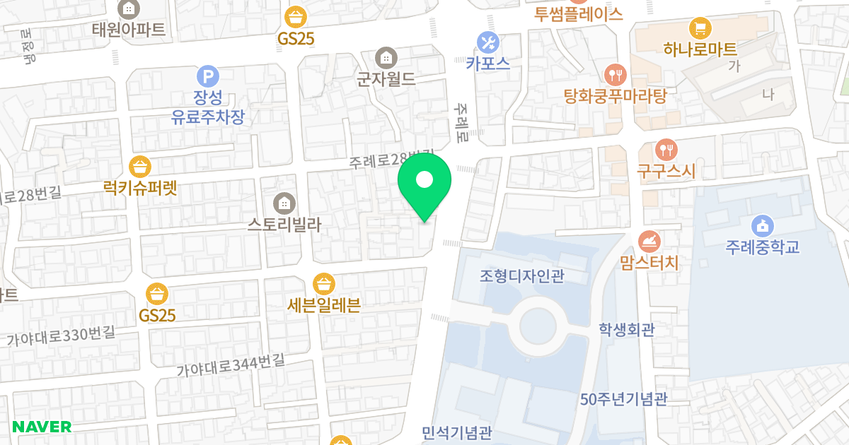 탑팰리스 위치 지도 - 부산광역시 사상구 주례로 32-1