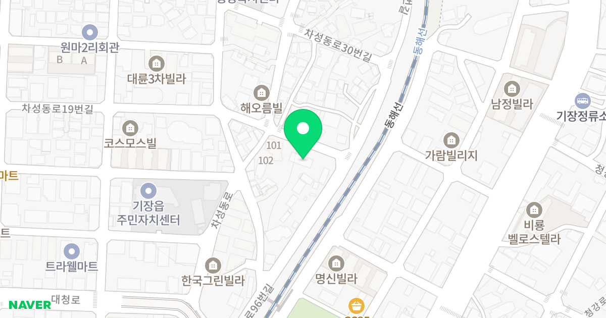(89) 위치 지도 - 부산광역시 기장군 기장읍 차성동로20번길 16