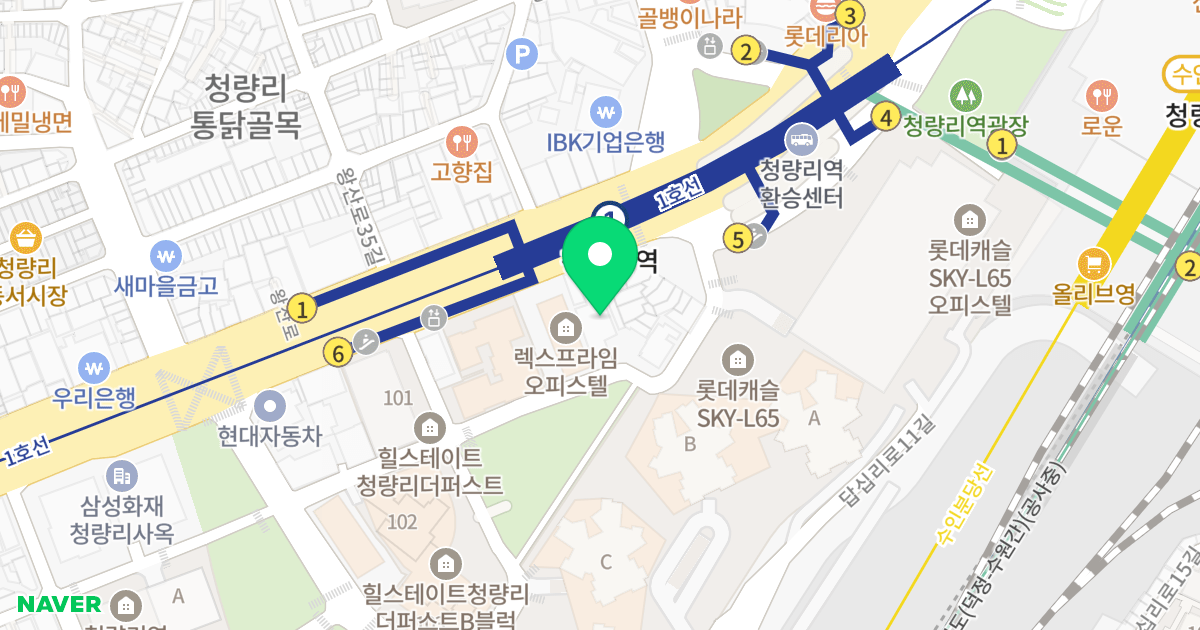 청량리 창보 리버리치2 위치 지도 - 서울특별시 동대문구 왕산로 192