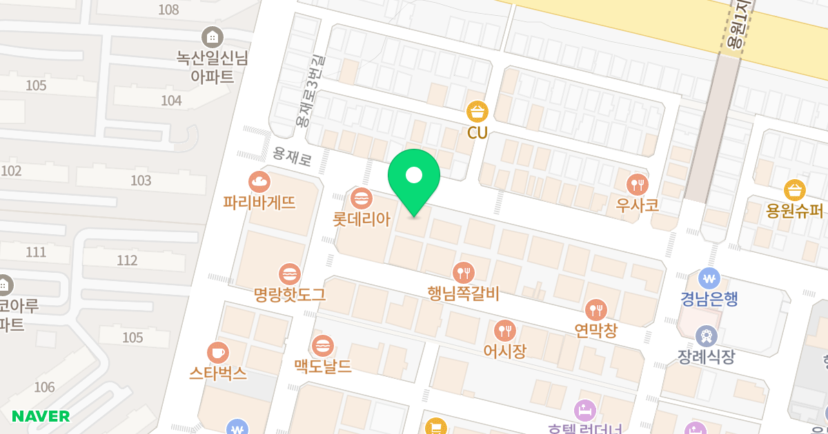 벽송수피아빌딩 위치 지도 - 경상남도 창원시 진해구 용재로 14