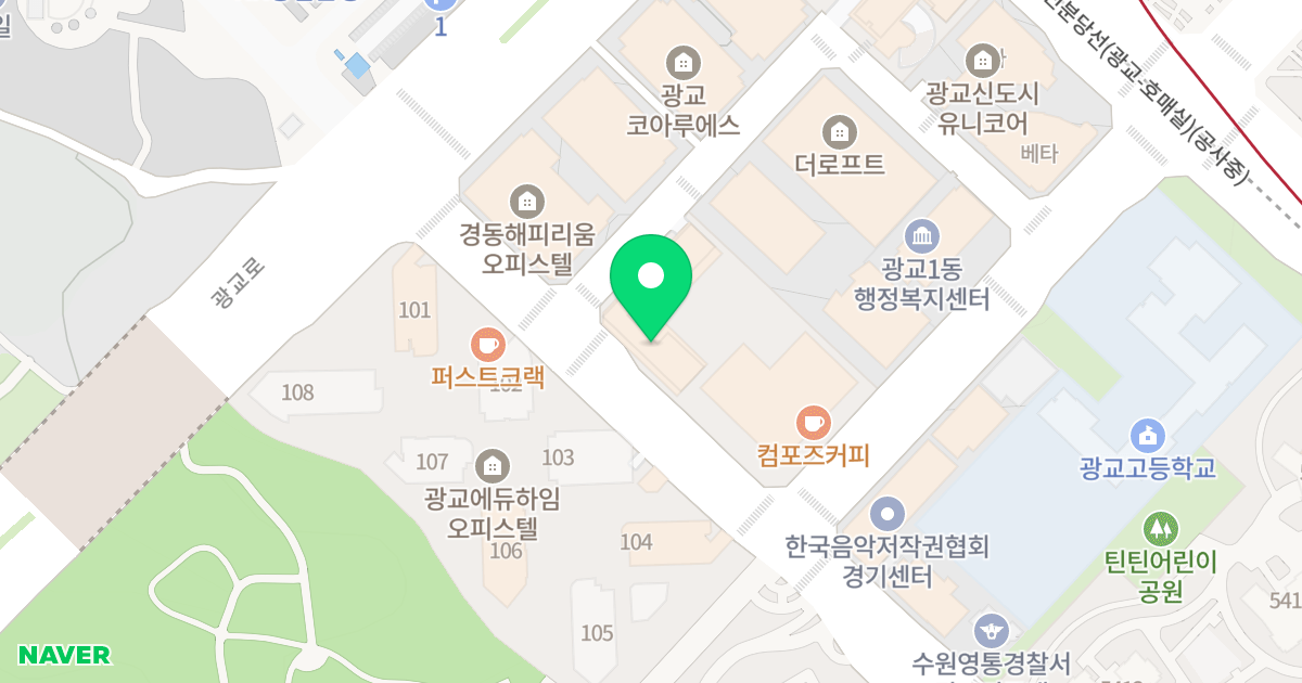 광교중앙역 SK VIEW 위치 지도 - 경기도 수원시 영통구