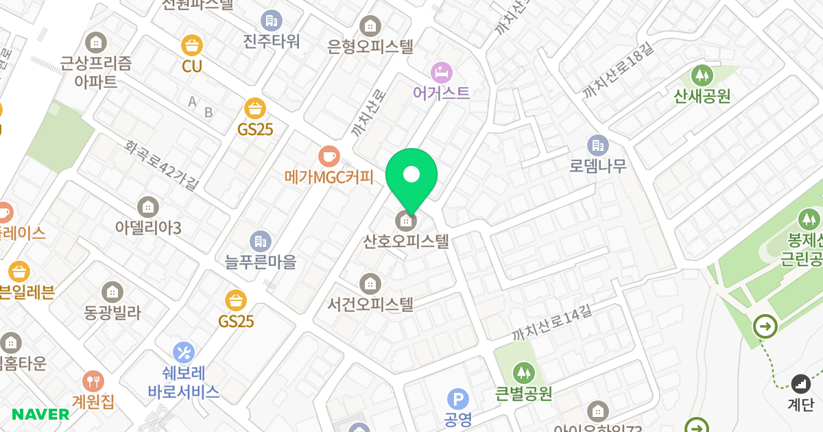(24-162) 위치 지도 - 서울특별시 강서구 까치산로14길 12