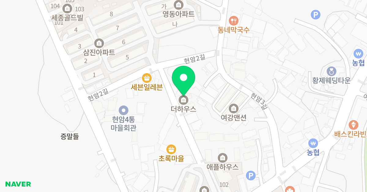 더하우스 위치 지도 - 경기도 여주시 현암3길 7-12