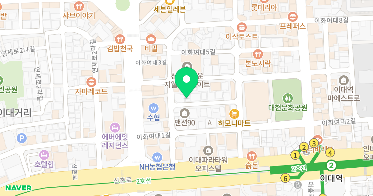 슈테리움 오피스텔 위치 지도 - 서울특별시 서대문구 이화여대3길 35