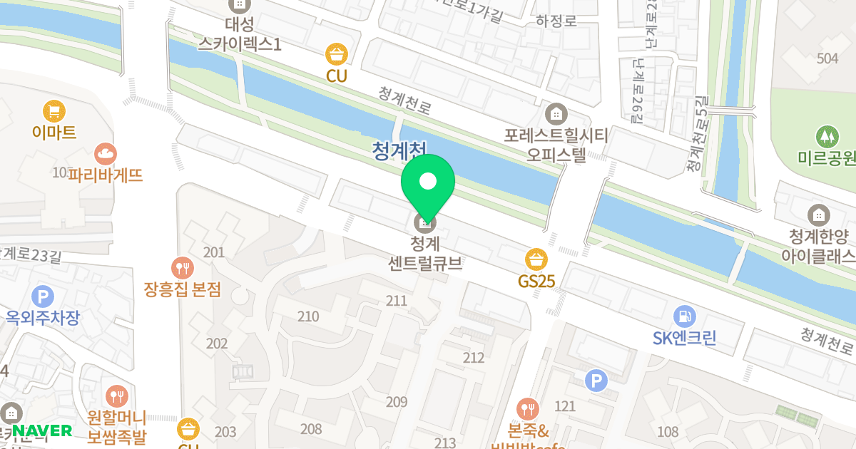 센트럴큐브 위치 지도 - 서울특별시 성동구 난계로24길 19