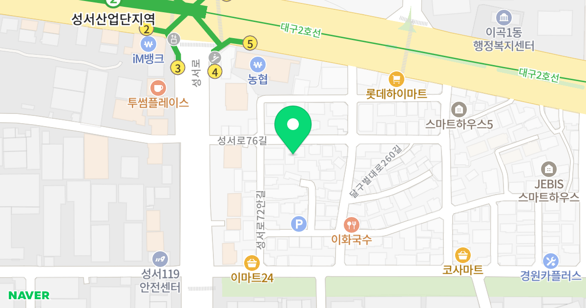 (1000-57) 위치 지도 - 대구광역시 달서구 성서로76길 14