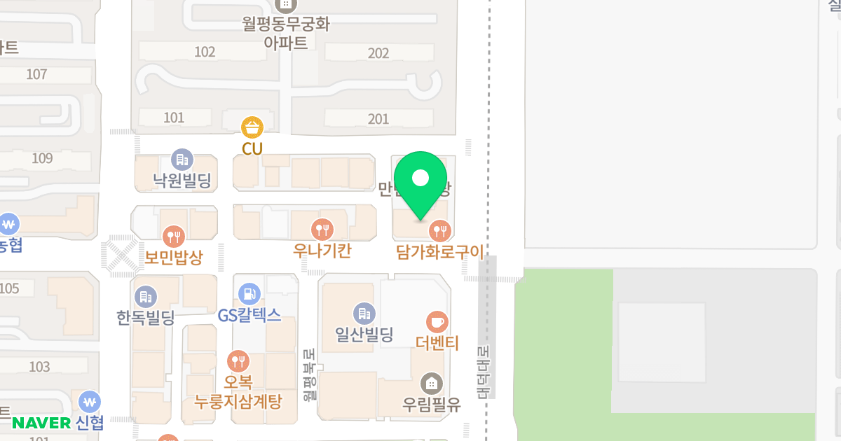 둔산 만년오피스텔 위치 지도 - 대전광역시 서구 월평북로 95