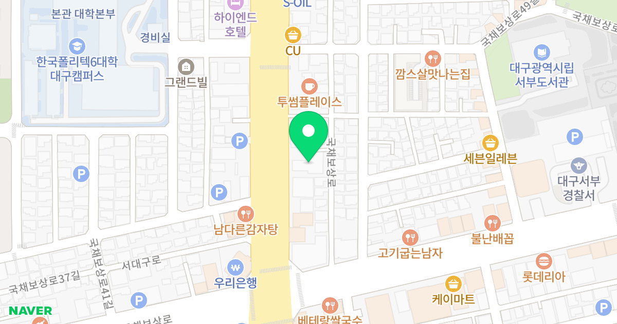 칸타빌 평리 아파트 위치 지도 - 대구광역시 서구 서대구로 152-1