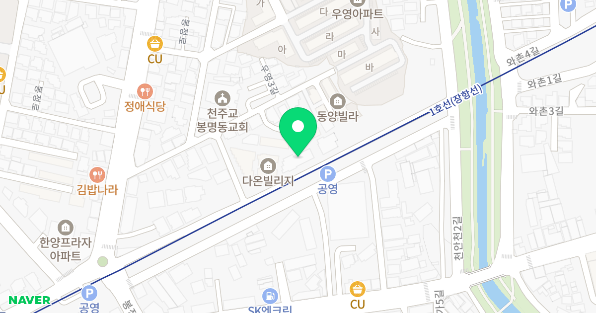 (11-1) 위치 지도 - 충청남도 천안시 동남구 우영3길 12-3
