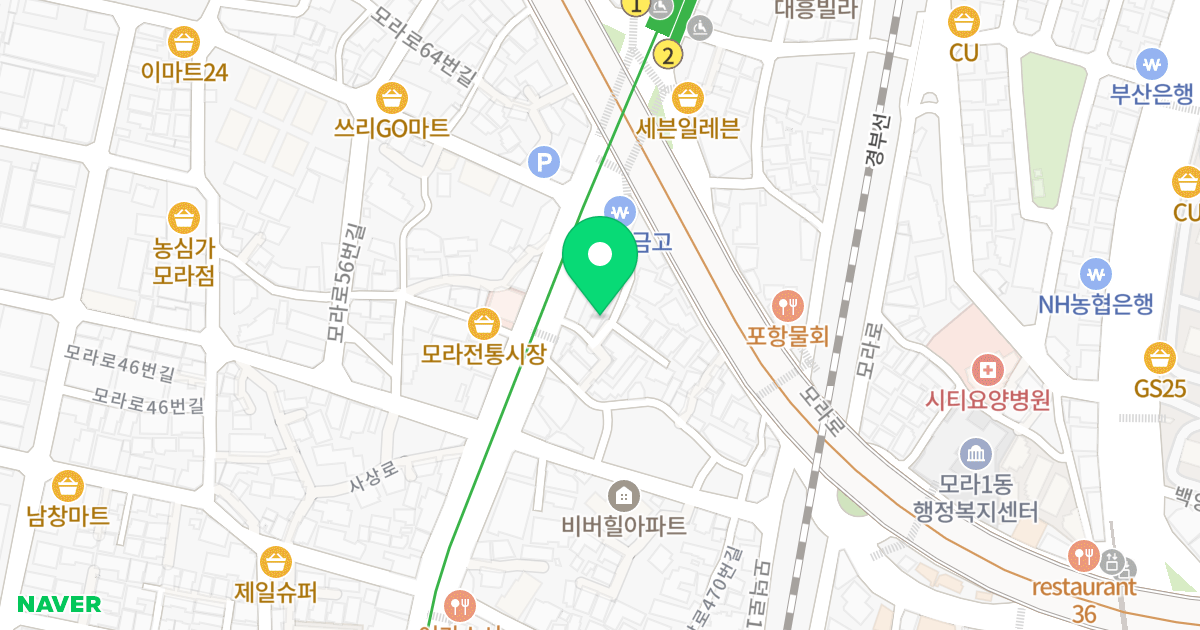 모라하이빌 위치 지도 - 부산광역시 사상구 사상로 488-10