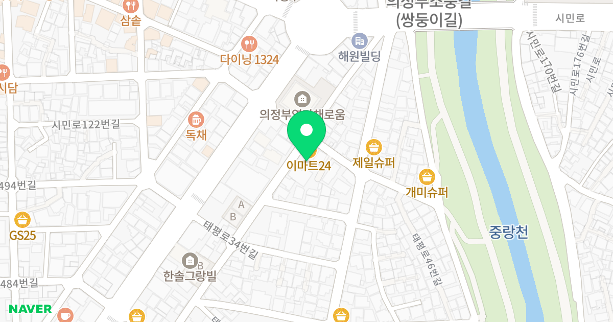 럭스프라임 위치 지도 - 경기도 의정부시 시민로156번길 27