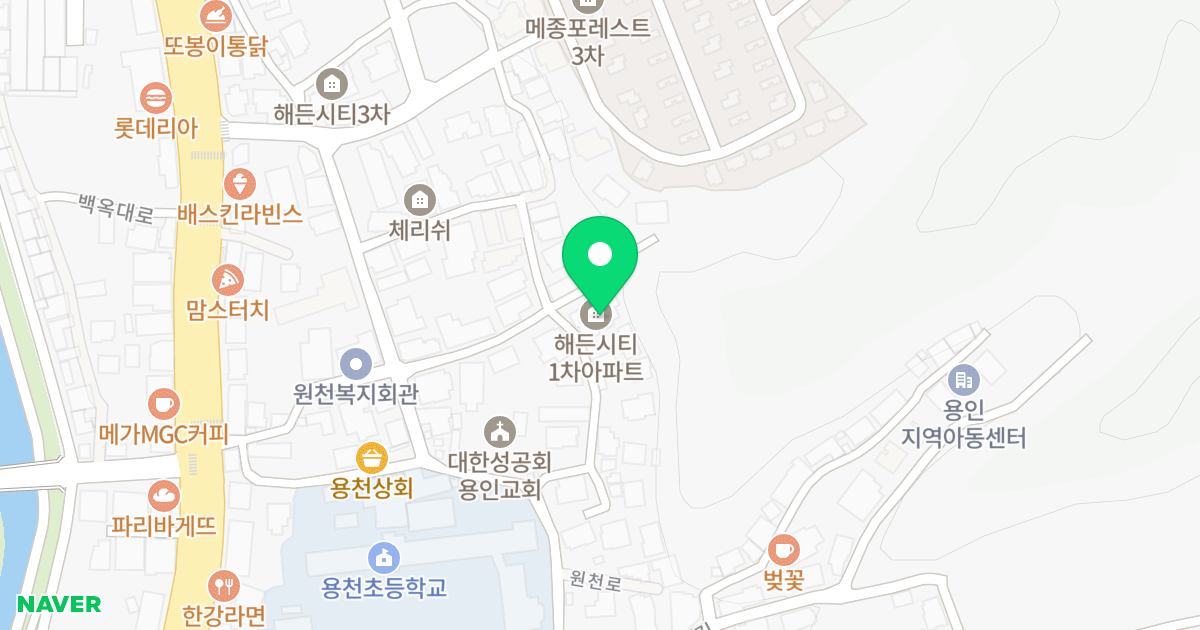 (287) 위치 지도 - 경기도 용인시 처인구 이동읍 백옥대로624번길 22