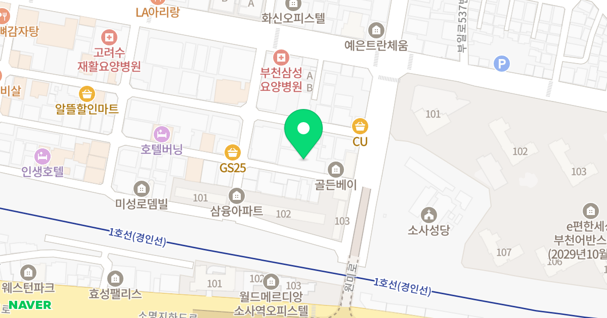 더로얄펠리츠 위치 지도 - 경기도 부천시 원미구 원미로13번길 12