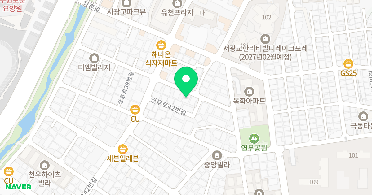 선율주택 위치 지도 - 경기도 수원시 장안구 연무로42번길 52-12