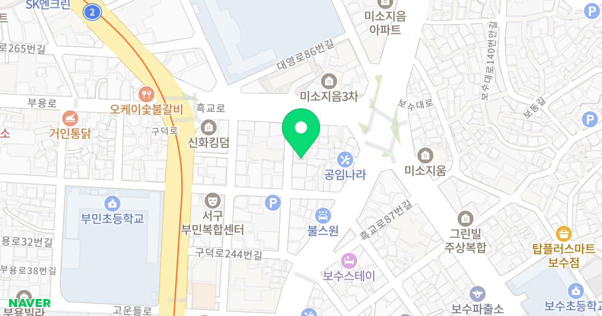 띠아모빌 위치 지도 - 부산광역시 서구 흑교로105번길 9